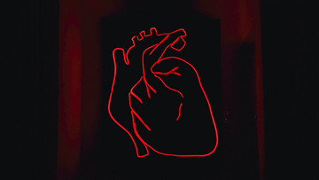 Strickzeichnung des menschlichen Herzens